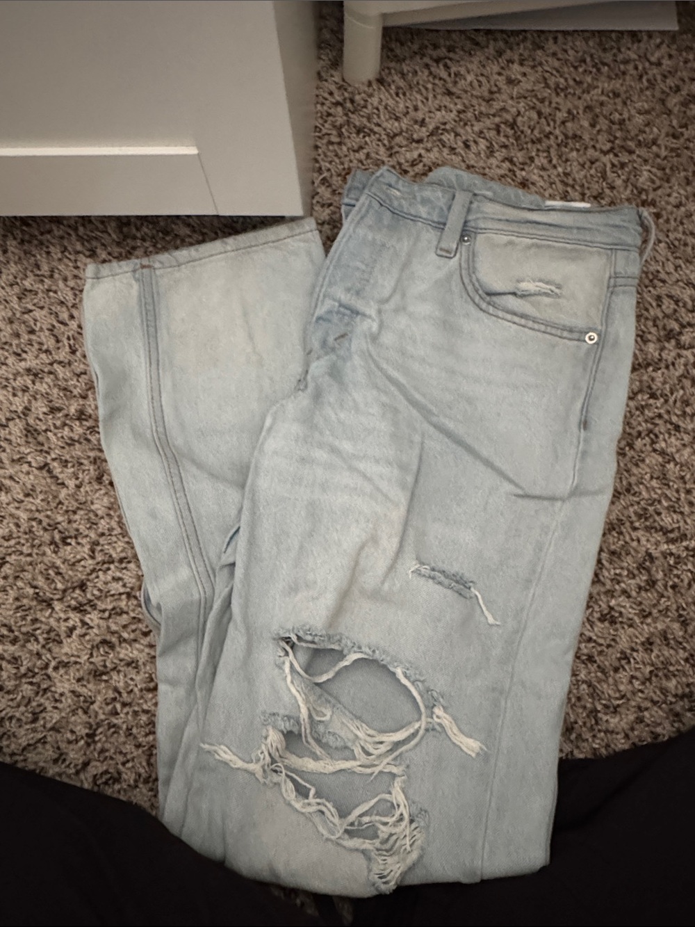 H&M Light Blue Distressed Boyfriend Jeans